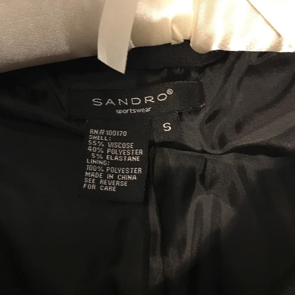 Sandro Black Blazer with Button Details - Picture 2 of 8